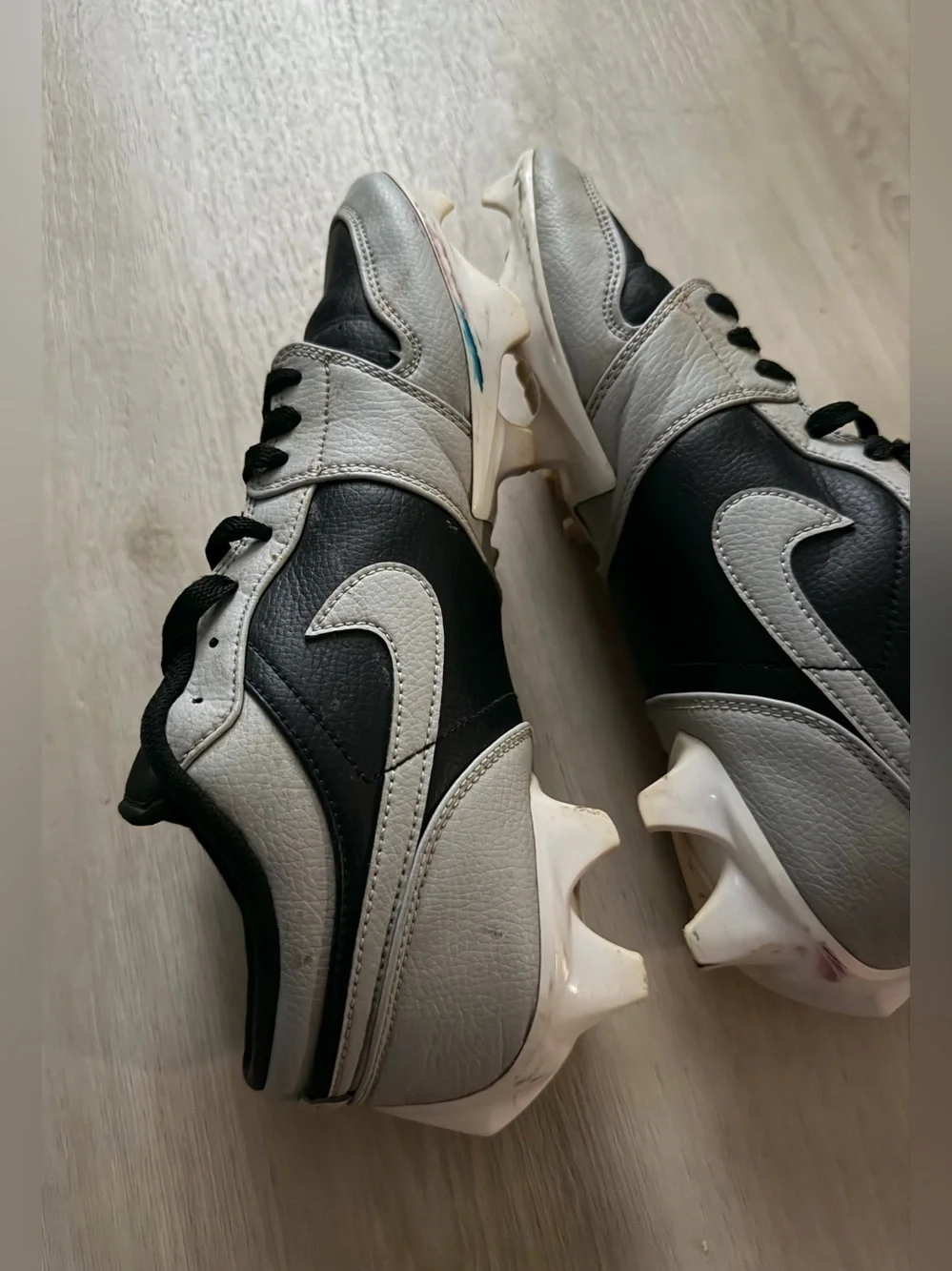Nike Air Jordan Retro 1 Low TD Football Cleats Shadow 2.0 Gray Sz 10 *See Pics